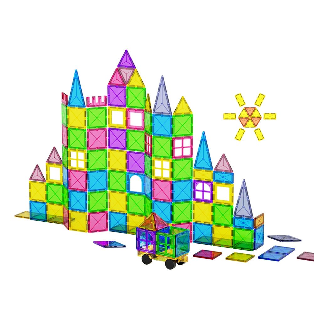 Keezi 120pcs Kids Magnetic Tiles Blocks Building Educational Toys Children Gift - NuSea